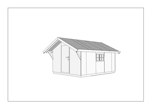 SkaatunBoden 400 - 12m2 med 50cm takutstikk