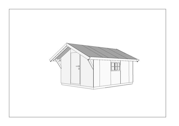 SkaatunBoden 400 - 12m2 med 50cm takutstikk