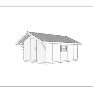 SkaatunBoden 450 - 13,5m2 med 50cm takutstikk.