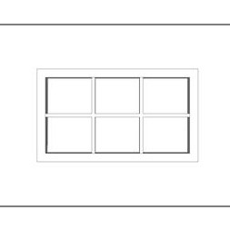 SB- Vindu fastkarm isolerglass 90x60 cm m/sprosser malt hvit