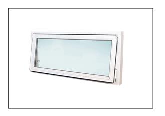 SB- Vindu Toppsving , isolerglass 0,9x0,6 m/spross malt kvit